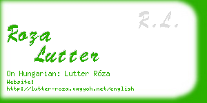 roza lutter business card